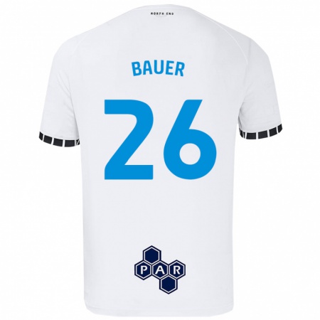 Kandiny Gyermek Patrick Bauer #26 Fehér Hazai Jersey 2024/25 Mez Póló Ing