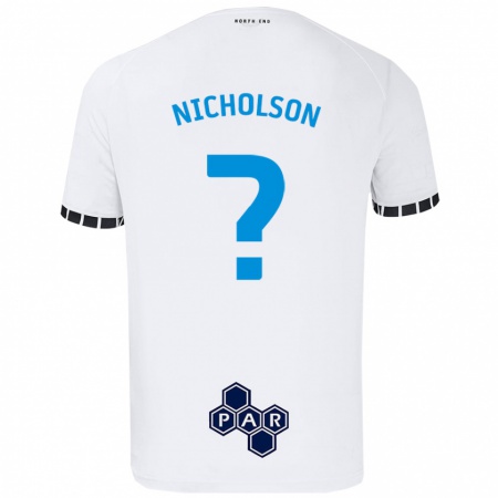 Kandiny Gyermek Joseph Nicholson #0 Fehér Hazai Jersey 2024/25 Mez Póló Ing