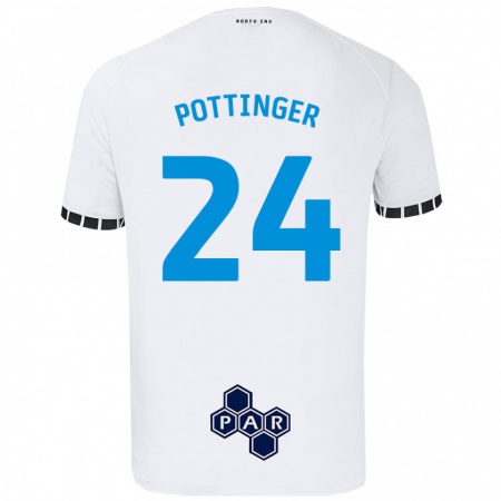 Kandiny Gyermek Kaya Pottinger #24 Fehér Hazai Jersey 2024/25 Mez Póló Ing