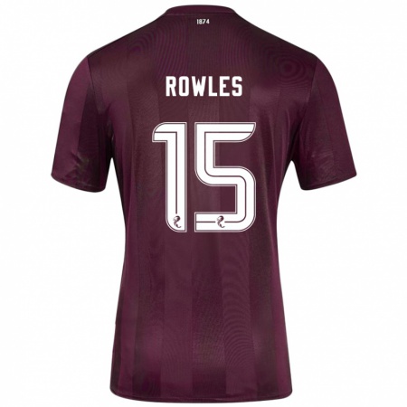 Kandiny Gyermek Kye Rowles #15 Burgundia Hazai Jersey 2024/25 Mez Póló Ing