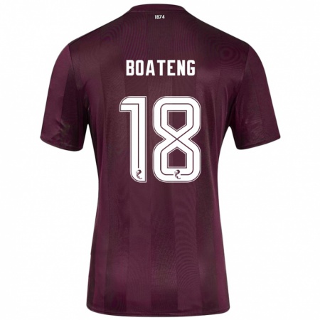 Kandiny Gyermek Malachi Boateng #18 Burgundia Hazai Jersey 2024/25 Mez Póló Ing