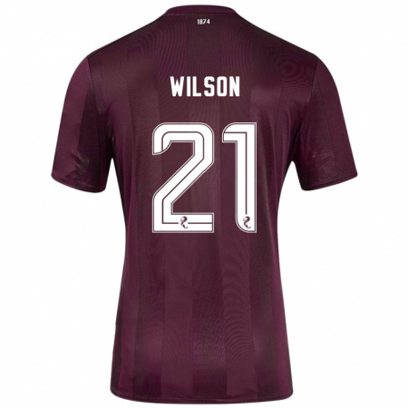 Kandiny Gyermek James Wilson #21 Burgundia Hazai Jersey 2024/25 Mez Póló Ing