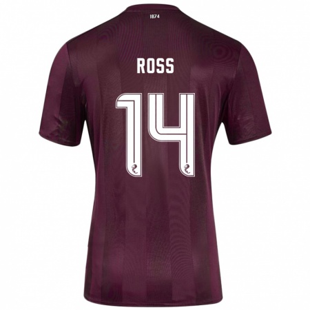 Kandiny Gyermek Mackenzie Ross #14 Burgundia Hazai Jersey 2024/25 Mez Póló Ing