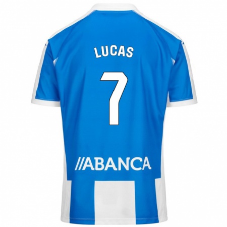 Kandiny Gyermek Lucas Pérez #7 Kék Fehér Hazai Jersey 2024/25 Mez Póló Ing