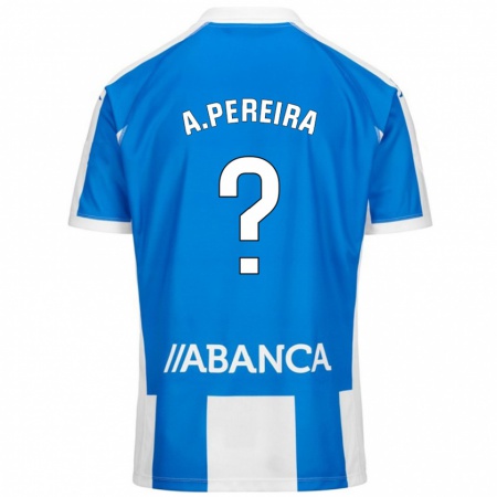 Kandiny Gyermek Alejandro Pereira #0 Kék Fehér Hazai Jersey 2024/25 Mez Póló Ing