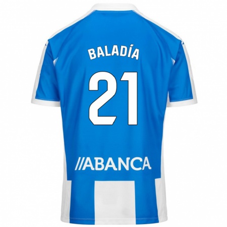 Kandiny Gyermek Álvaro Baladía #21 Kék Fehér Hazai Jersey 2024/25 Mez Póló Ing