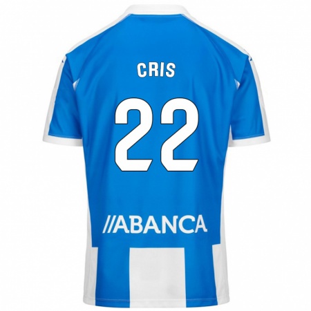 Kandiny Gyermek Cris #22 Kék Fehér Hazai Jersey 2024/25 Mez Póló Ing