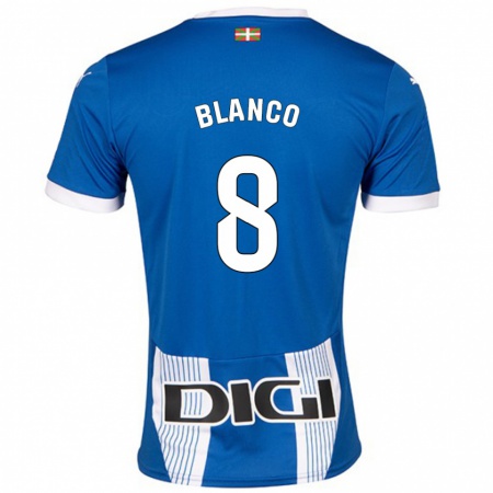 Kandiny Gyermek Antonio Blanco #8 Kék Hazai Jersey 2024/25 Mez Póló Ing