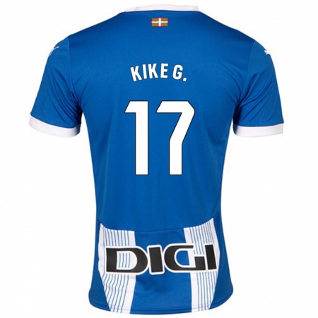 Kandiny Gyermek Kike García #17 Kék Hazai Jersey 2024/25 Mez Póló Ing