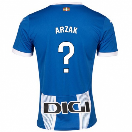 Kandiny Gyermek Andoni Arzak #0 Kék Hazai Jersey 2024/25 Mez Póló Ing