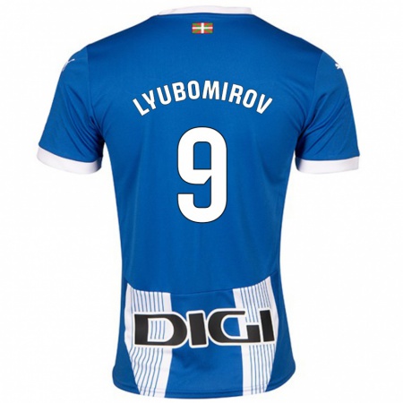 Kandiny Gyermek Daniel Lyubomirov #9 Kék Hazai Jersey 2024/25 Mez Póló Ing