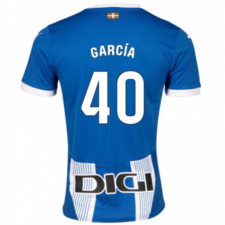 Kandiny Gyermek Álvaro García #40 Kék Hazai Jersey 2024/25 Mez Póló Ing