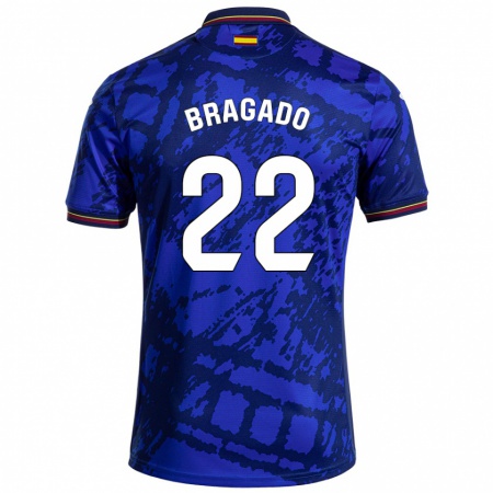 Kandiny Gyermek Alonso Bragado #22 Sötétebb Kék Hazai Jersey 2024/25 Mez Póló Ing