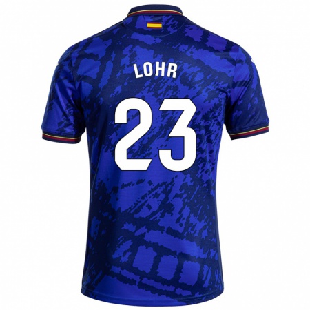 Kandiny Gyermek Luca Lohr #23 Sötétebb Kék Hazai Jersey 2024/25 Mez Póló Ing