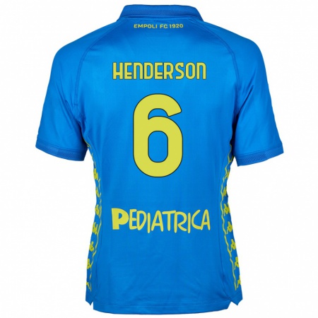 Kandiny Gyermek Liam Henderson #6 Kék Hazai Jersey 2024/25 Mez Póló Ing