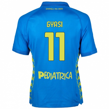 Kandiny Gyermek Emmanuel Gyasi #11 Kék Hazai Jersey 2024/25 Mez Póló Ing