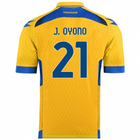 Kandiny Gyermek Jérémy Oyono #21 Sárga Hazai Jersey 2024/25 Mez Póló Ing