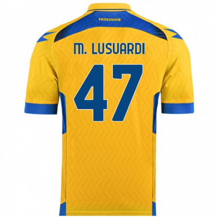 Kandiny Gyermek Mateus Lusuardi #47 Sárga Hazai Jersey 2024/25 Mez Póló Ing