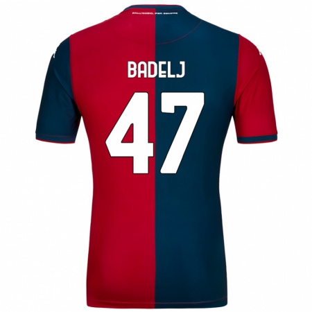 Kandiny Gyermek Milan Badelj #47 Piros Sötétkék Hazai Jersey 2024/25 Mez Póló Ing