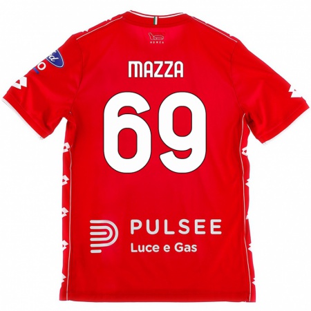 Kandiny Gyermek Andrea Mazza #69 Piros Fehér Hazai Jersey 2024/25 Mez Póló Ing