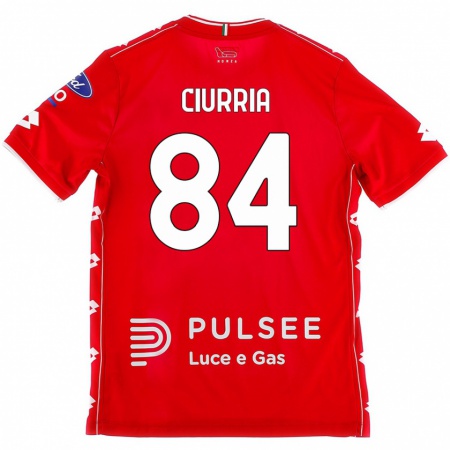 Kandiny Gyermek Patrick Ciurria #84 Piros Fehér Hazai Jersey 2024/25 Mez Póló Ing