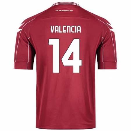 Kandiny Gyermek Diego Valencia #14 Burgundia Hazai Jersey 2024/25 Mez Póló Ing