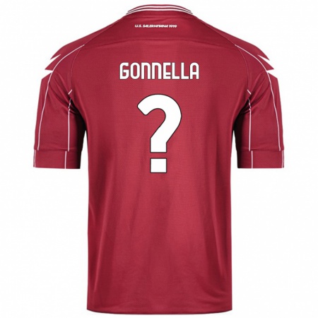 Kandiny Gyermek Andrea Gonnella #0 Burgundia Hazai Jersey 2024/25 Mez Póló Ing