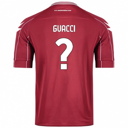 Kandiny Gyermek Marco Guacci #0 Burgundia Hazai Jersey 2024/25 Mez Póló Ing