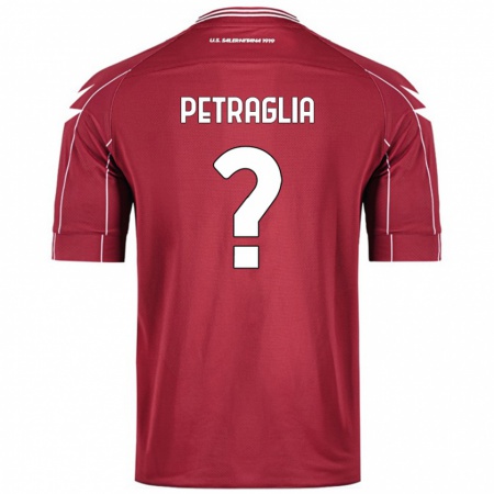 Kandiny Gyermek Christian Petraglia #0 Burgundia Hazai Jersey 2024/25 Mez Póló Ing