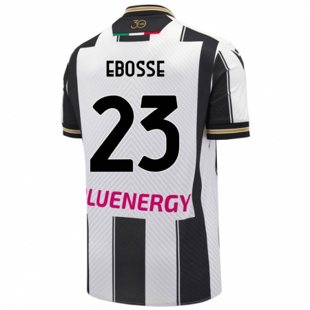 Kandiny Gyermek Enzo Ebosse #23 Fehér Fekete Hazai Jersey 2024/25 Mez Póló Ing