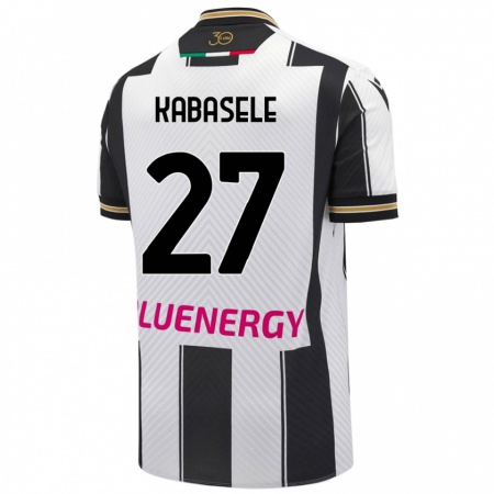 Kandiny Gyermek Christian Kabasele #27 Fehér Fekete Hazai Jersey 2024/25 Mez Póló Ing