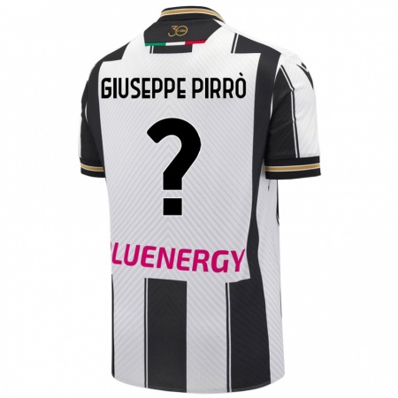 Kandiny Gyermek Marco Giuseppe Pirrò #0 Fehér Fekete Hazai Jersey 2024/25 Mez Póló Ing