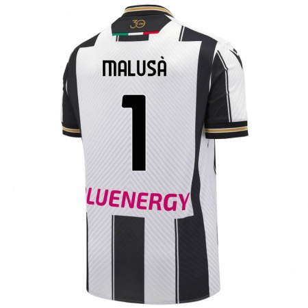 Kandiny Gyermek Joel Malusà #1 Fehér Fekete Hazai Jersey 2024/25 Mez Póló Ing