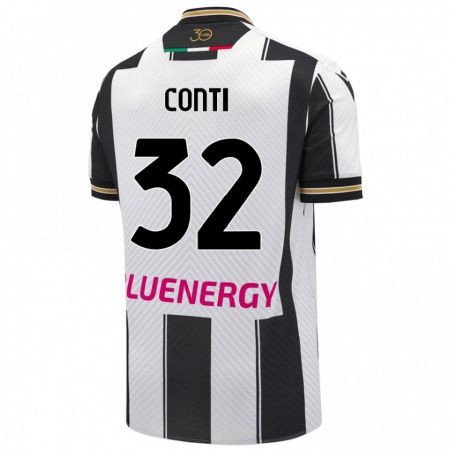 Kandiny Gyermek Manuel Conti #32 Fehér Fekete Hazai Jersey 2024/25 Mez Póló Ing