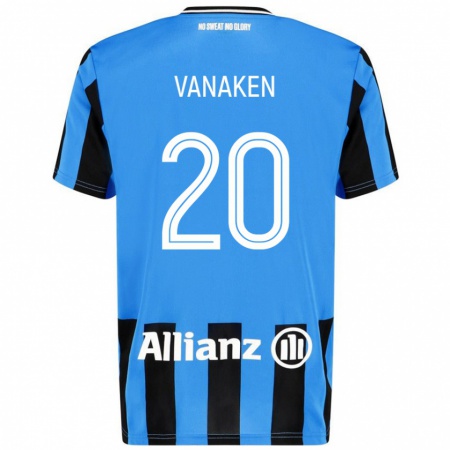 Kandiny Gyermek Hans Vanaken #20 Égszínkék Fekete Hazai Jersey 2024/25 Mez Póló Ing