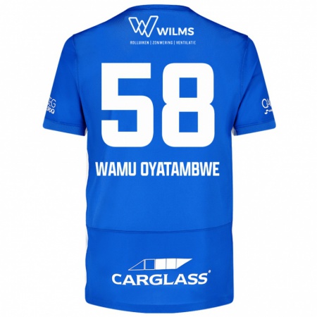 Kandiny Gyermek Matthias Wamu Oyatambwe #58 Kék Hazai Jersey 2024/25 Mez Póló Ing