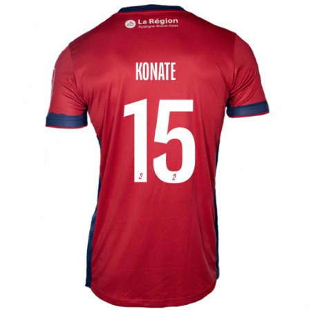 Kandiny Gyermek Cheick Oumar Konaté #15 Világos Bordó Hazai Jersey 2024/25 Mez Póló Ing