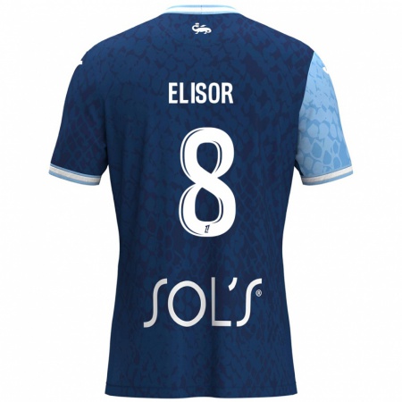 Kandiny Gyermek Salomé Elisor #8 Égszínkék Sötétkék Hazai Jersey 2024/25 Mez Póló Ing