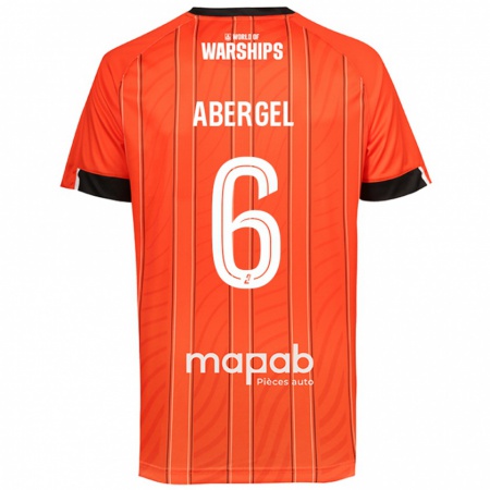 Kandiny Gyermek Laurent Abergel #6 Narancs Hazai Jersey 2024/25 Mez Póló Ing