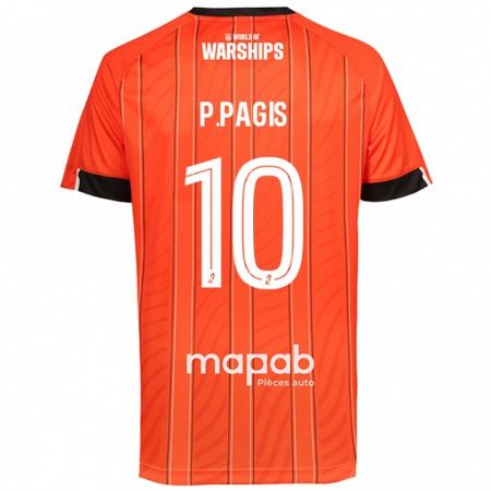 Kandiny Gyermek Pablo Pagis #10 Narancs Hazai Jersey 2024/25 Mez Póló Ing