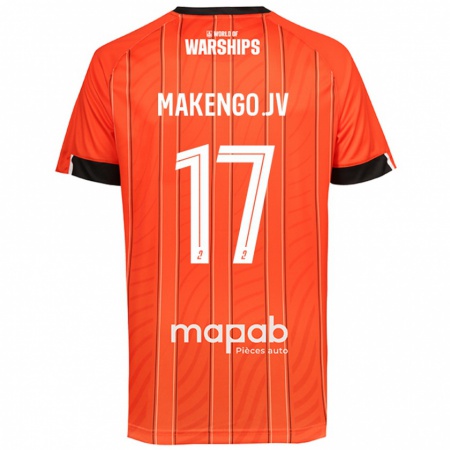 Kandiny Gyermek Jean-Victor Makengo #17 Narancs Hazai Jersey 2024/25 Mez Póló Ing