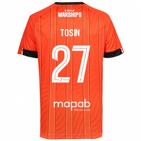 Kandiny Gyermek Aiyegun Tosin #27 Narancs Hazai Jersey 2024/25 Mez Póló Ing