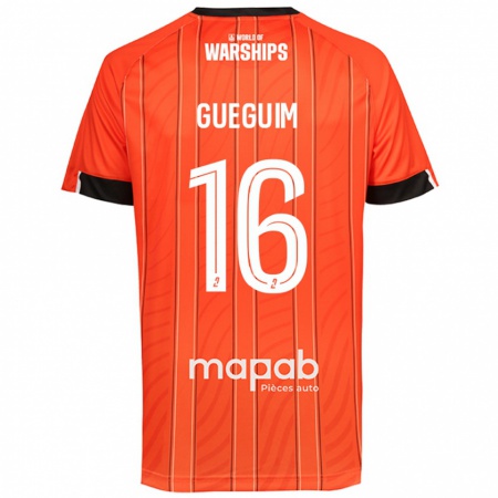 Kandiny Gyermek Guirone Gueguim #16 Narancs Hazai Jersey 2024/25 Mez Póló Ing