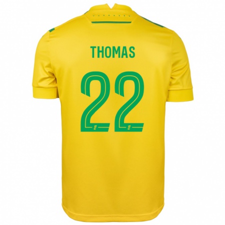 Kandiny Gyermek Sorba Thomas #22 Sárga Zöld Hazai Jersey 2024/25 Mez Póló Ing