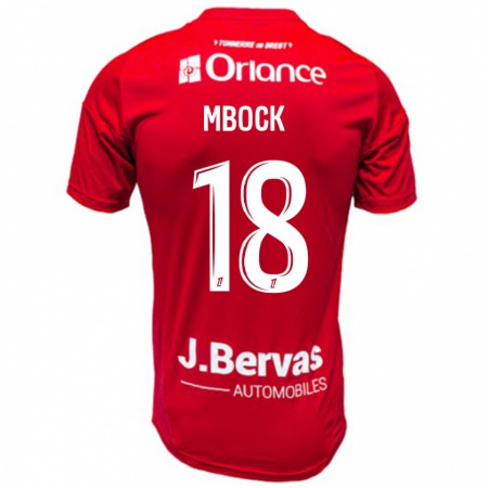 Kandiny Gyermek Hianga'a Mbock #18 Piros Fehér Hazai Jersey 2024/25 Mez Póló Ing