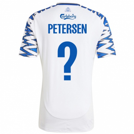 Kandiny Gyermek Frederik Petersen #0 Fehér Ég Kék Hazai Jersey 2024/25 Mez Póló Ing