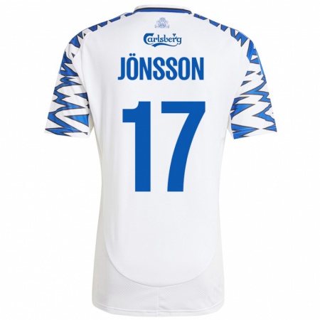 Kandiny Gyermek Neo Jönsson #17 Fehér Ég Kék Hazai Jersey 2024/25 Mez Póló Ing