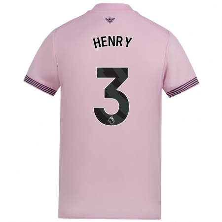 Kandiny Gyermek Rico Henry #3 Rózsaszín Idegenbeli Jersey 2024/25 Mez Póló Ing