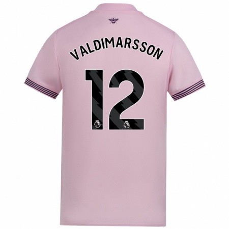 Kandiny Gyermek Hákon Rafn Valdimarsson #12 Rózsaszín Idegenbeli Jersey 2024/25 Mez Póló Ing