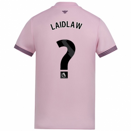 Kandiny Gyermek Ethan Laidlaw #0 Rózsaszín Idegenbeli Jersey 2024/25 Mez Póló Ing